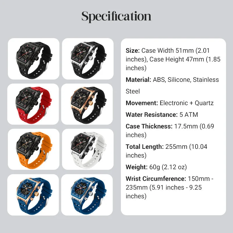⌚ 50% RABATT!✨ Herren Dual-Display Sportuhr mit Leuchtzifferblatt 🏃