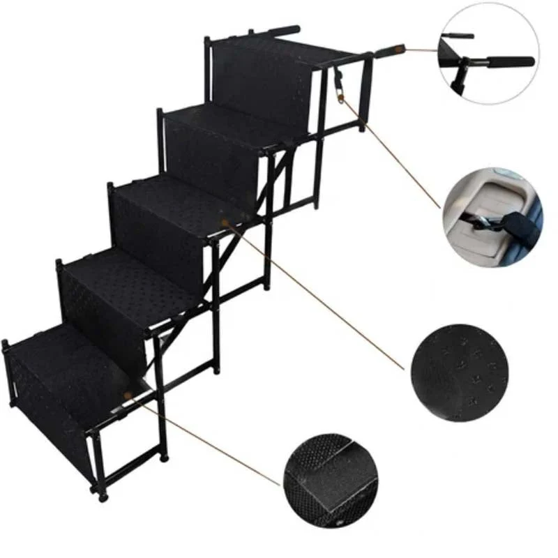 🎉 ZEITLICH BEGRENZT 50% RABATT! 🐕 Tragbare, faltbare, rutschfeste Hunde-Autotreppe – Robuste Unterstützung, verstärkte Griffe & kompaktes Design ✨