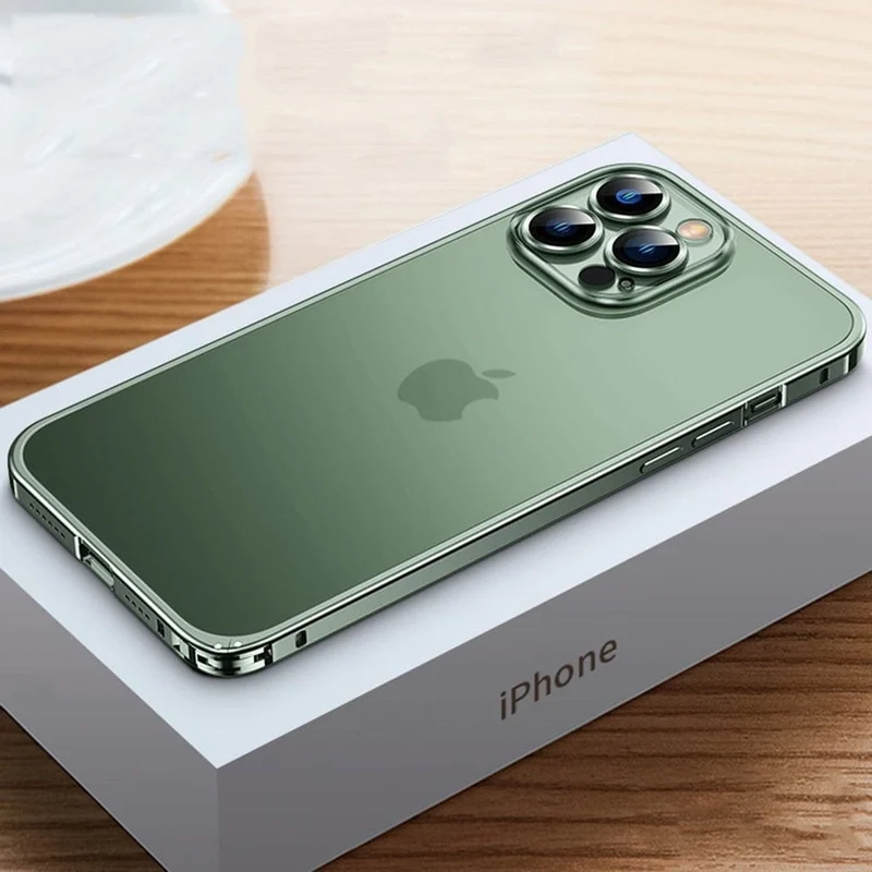 iPhone Aluminium-Hülle | CNC-gefräster Metallrahmen für Schutz | Mehrere Farben