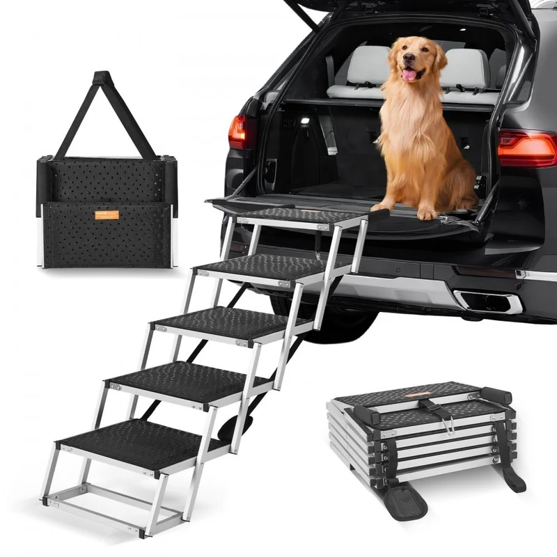 Hundetreppe Rampe Hunderampe Einstiegshilfe Hund 5-Stufen bis 68 kg