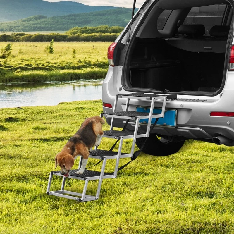 Hundetreppe Rampe Hunderampe Einstiegshilfe Hund 5-Stufen bis 68 kg