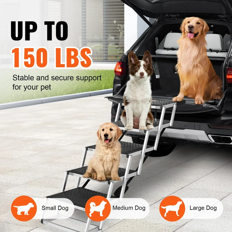 Hundetreppe Rampe Hunderampe Einstiegshilfe Hund 5-Stufen bis 68 kg