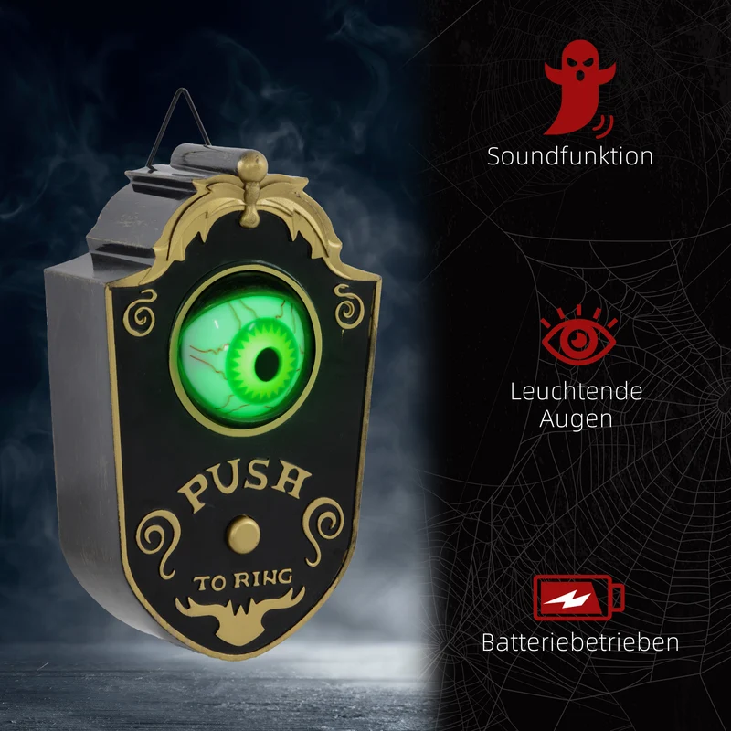 Halloween Deko Türglocke Horror-Auge Geräuschsensor Touchsensor Beweglich