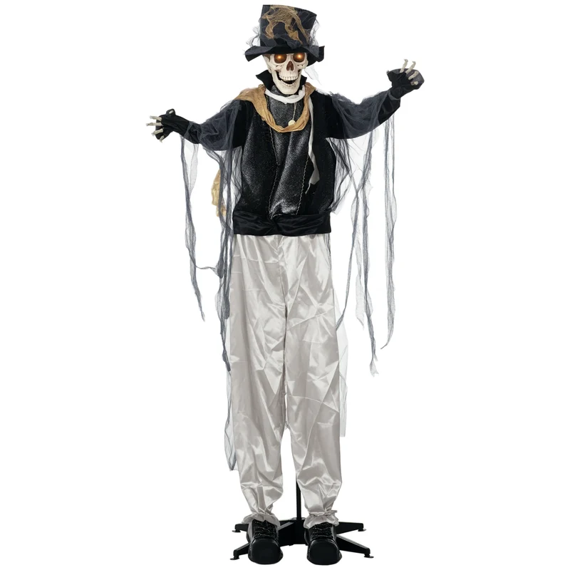 Halloween Geist 178cm Bewegungssensor LED-Lichter Soundfunktion Dekoration