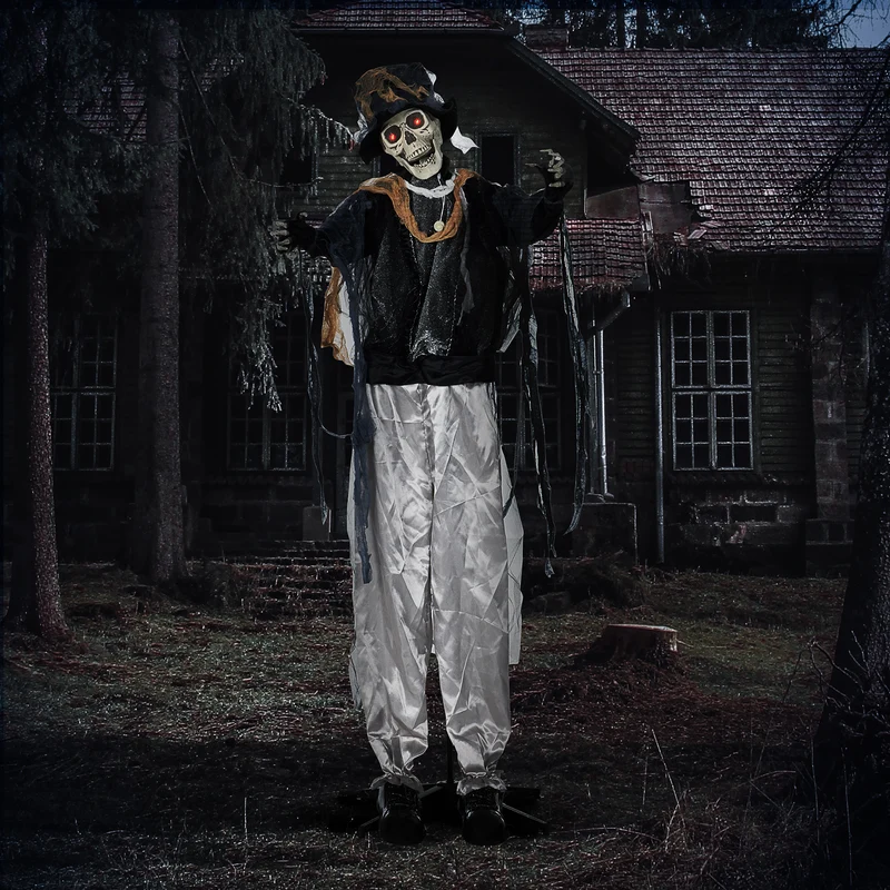 Halloween Geist 178cm Bewegungssensor LED-Lichter Soundfunktion Dekoration