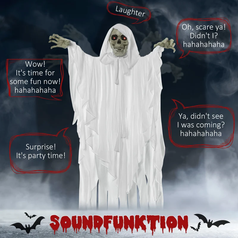 Halloween Dekoration Gespenst Soundfunktion Spezialeffekte 153cm