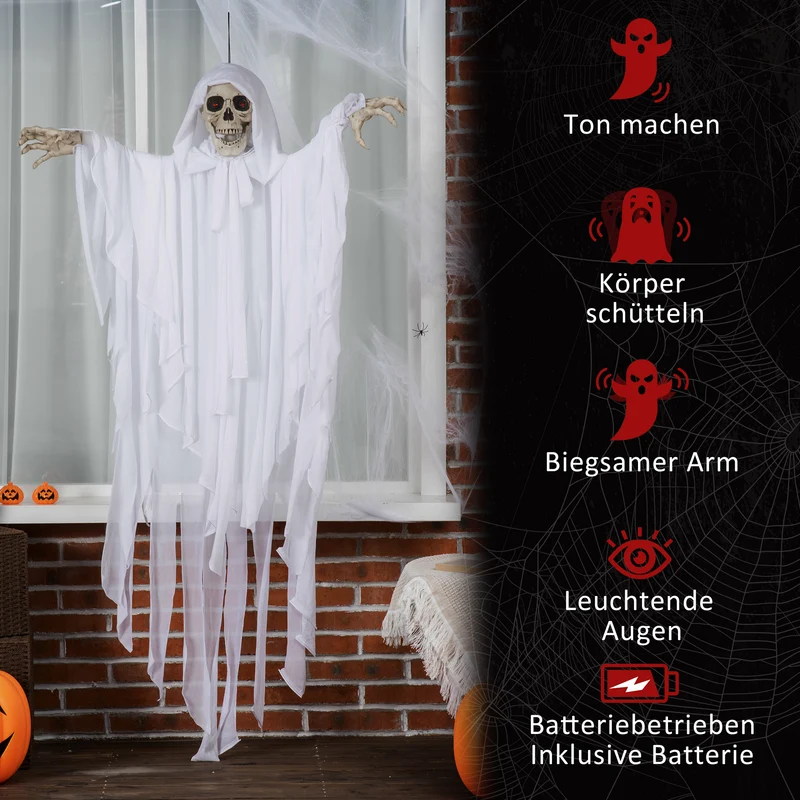Halloween Dekoration Gespenst Soundfunktion Spezialeffekte 153cm