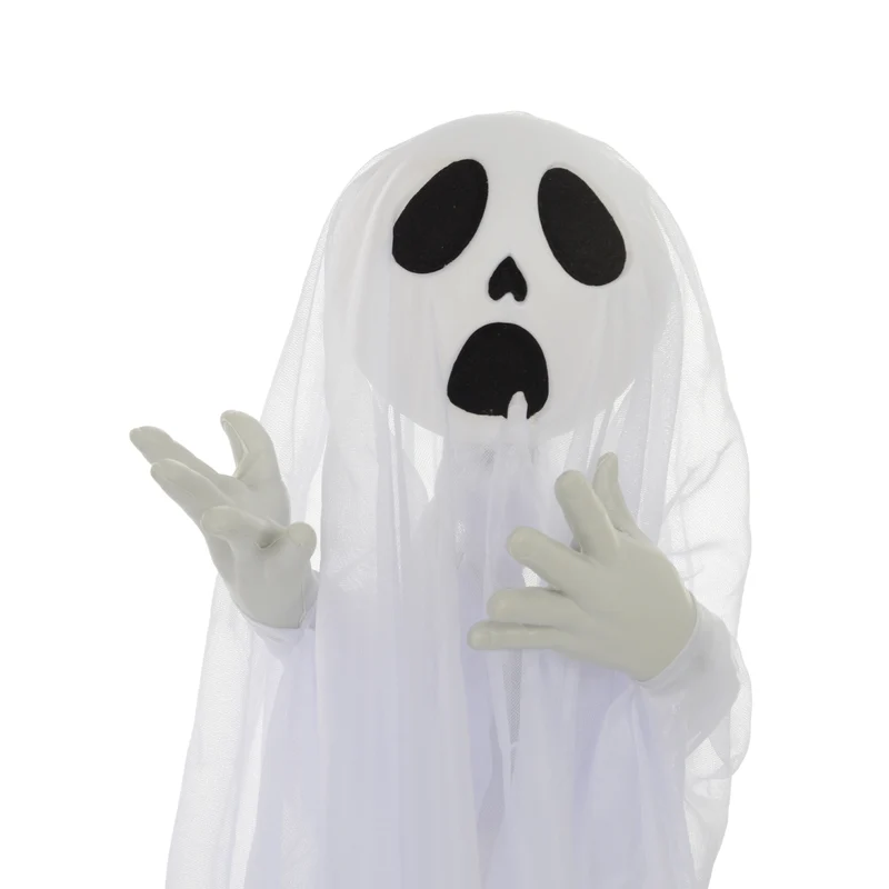 Halloween Dekoration 3x Geister Bewegungssensor 54x10x60cm Leuchtend