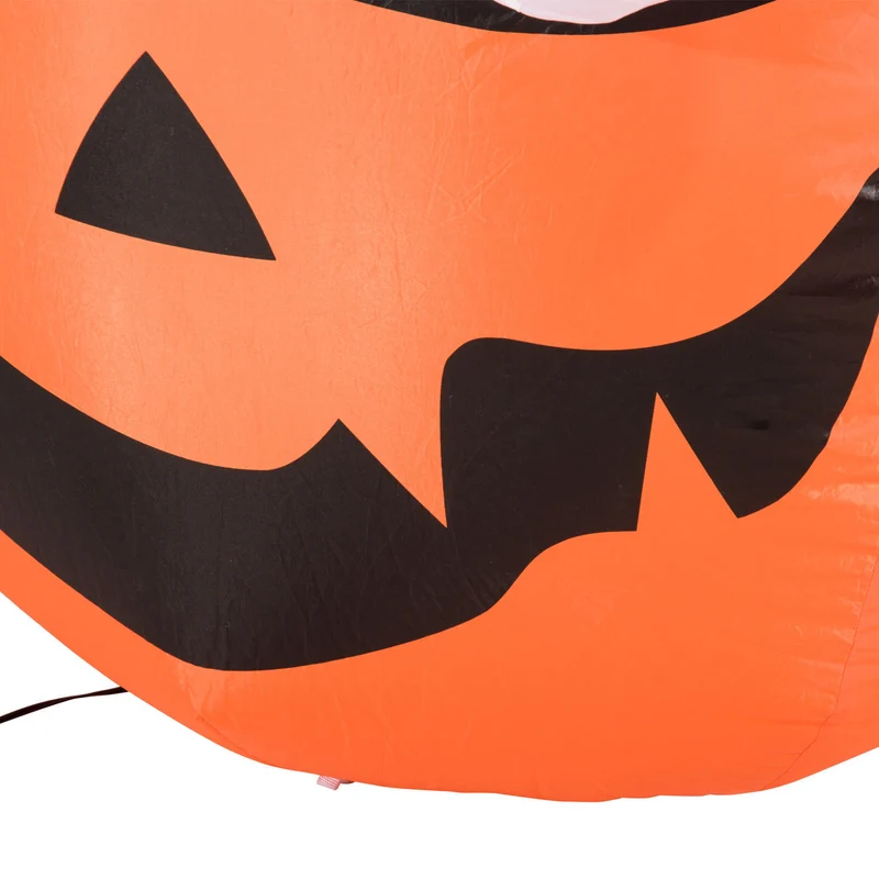 Halloween Aufblasbarer Kürbis Geist Gespenst Deko Figur LED 120x120x180cm