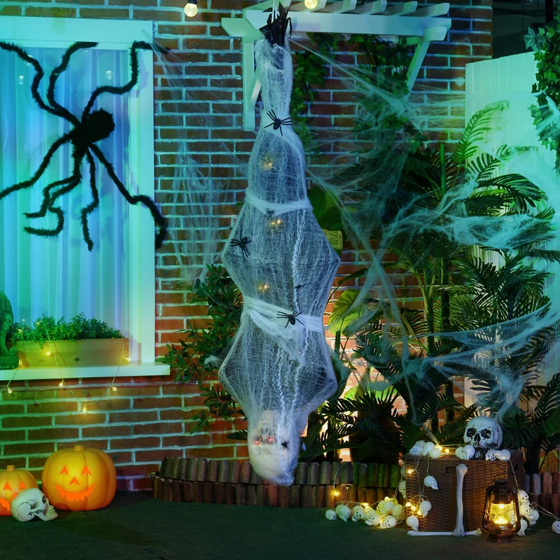 Halloween Mumie 170cm Soundfunktion Bewegungssensor LED-Lichter Deko