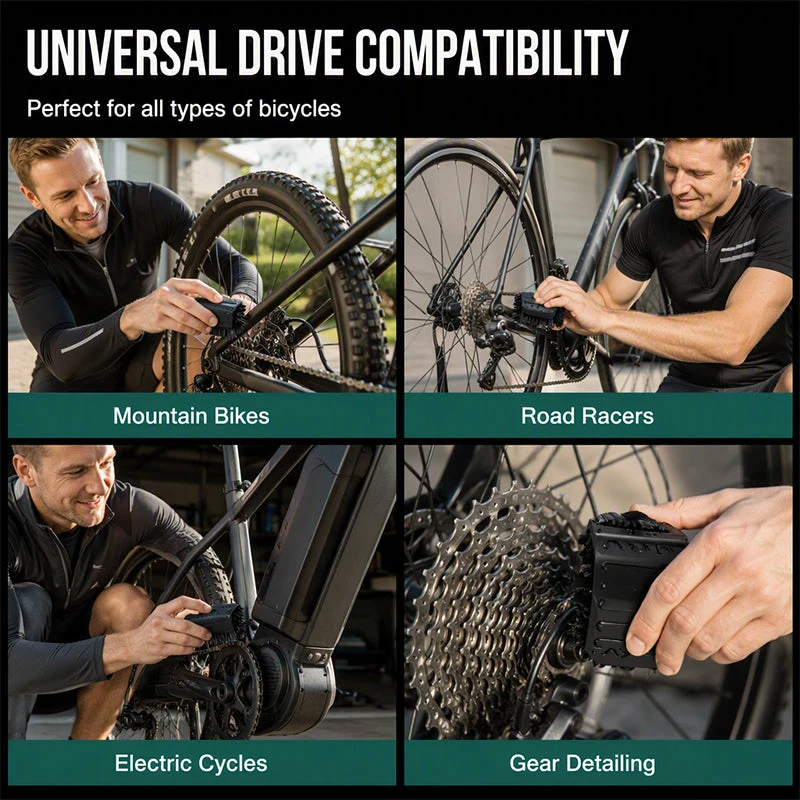 🚴 50% RABATT!🔥 Tiefenreinigung‑Kettenreiniger – 74 Bürsten, profi-sauber & schnell – Ideal für MTB, Rennrad & E-Bike 🔧