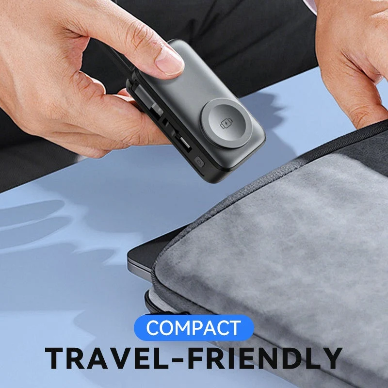📢50 % RABATT⏰ 3‑in‑1 Magnetische Mini‑Powerbank 5000 mAh, kabelloses Laden für iPhone, Watch & Android