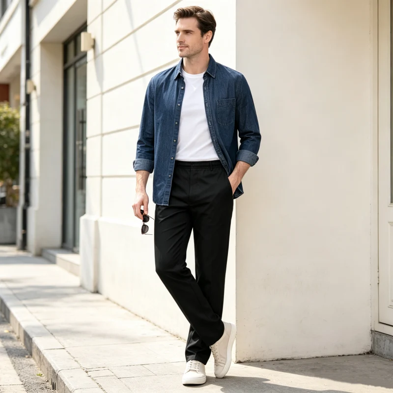 👔 Sonderangebot 50% RABATT! 👖 Top-bewertete Herren-Slim-Hose mit Taschen – bequem und knitterfrei