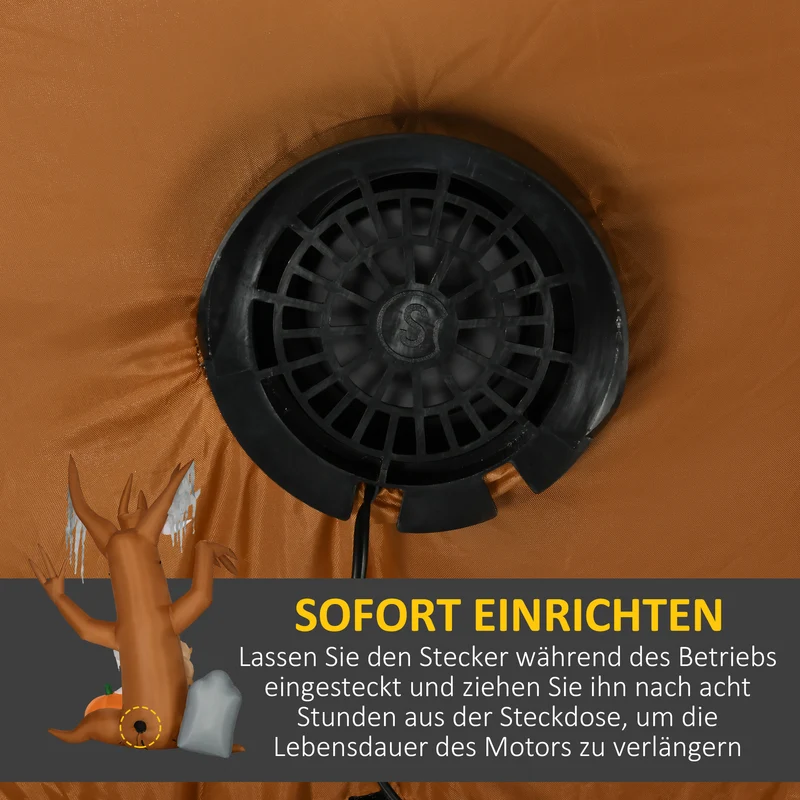 Halloween Deko Geisterbaum 240cm Selbstaufblasend LED Beleuchtung