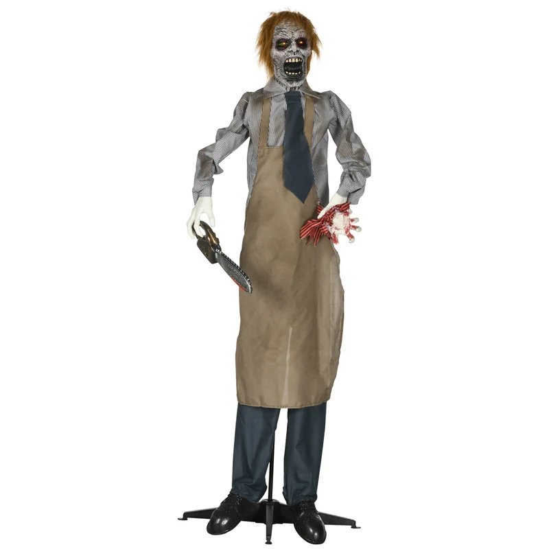 Halloween Animatronic Kettensägenmörder Motorsägensound Schaltautomatik Deko