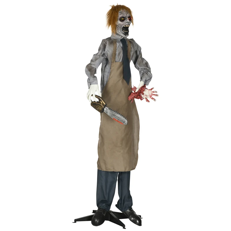 Halloween Animatronic Kettensägenmörder Motorsägensound Schaltautomatik Deko