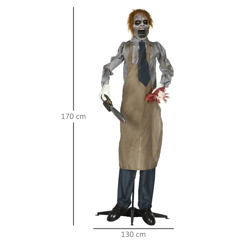 Halloween Animatronic Kettensägenmörder Motorsägensound Schaltautomatik Deko