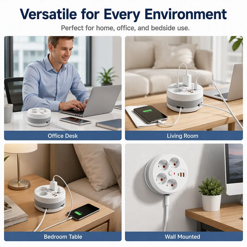 🔌 50% RABATT! ⚡ Steckdosenleiste mit Kabelaufroller – 4-fach, USB-Anschlüsse & 2,8 m einziehbares Kabel – Perfekte Ordnung für Zuhause & Büro ✨