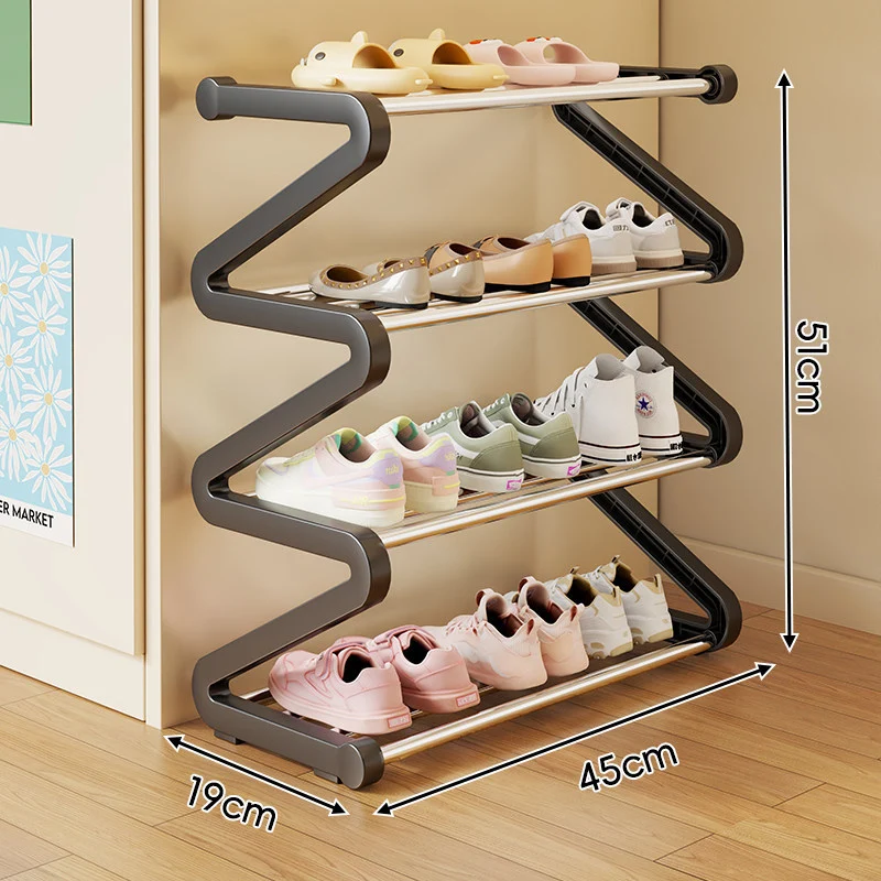 Kompakte Zigzag Multi-Ebenen Vertikale Schuhregal