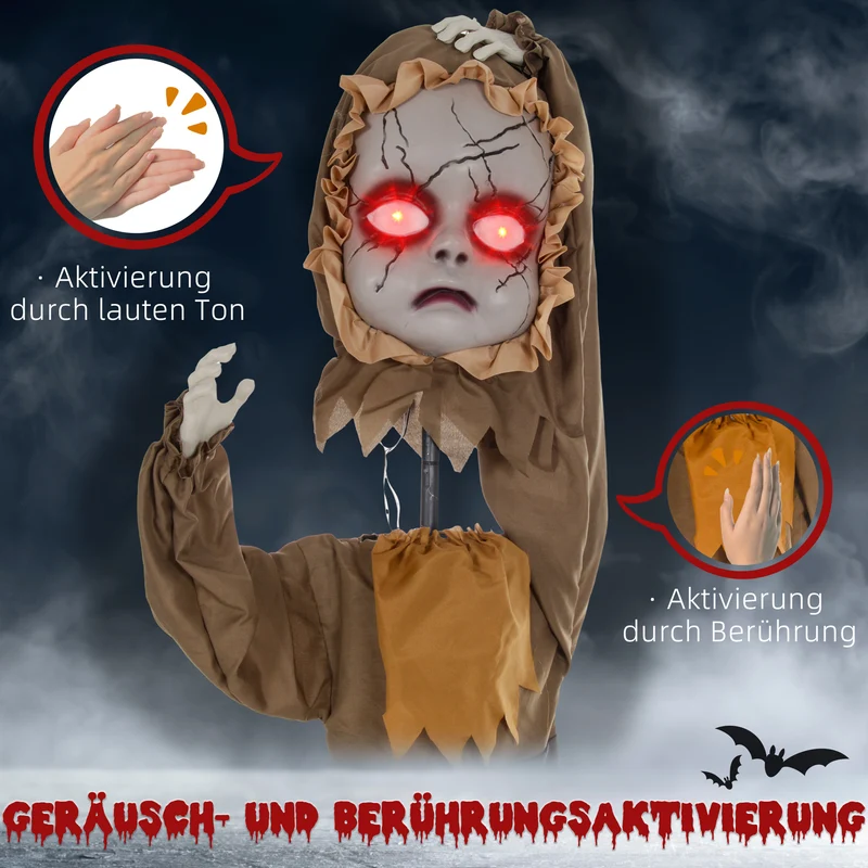 Halloween Animatronic Grusel Puppe Horrorpuppe Dekoration