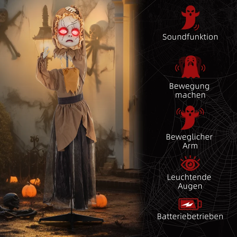 Halloween Animatronic Grusel Puppe Horrorpuppe Dekoration