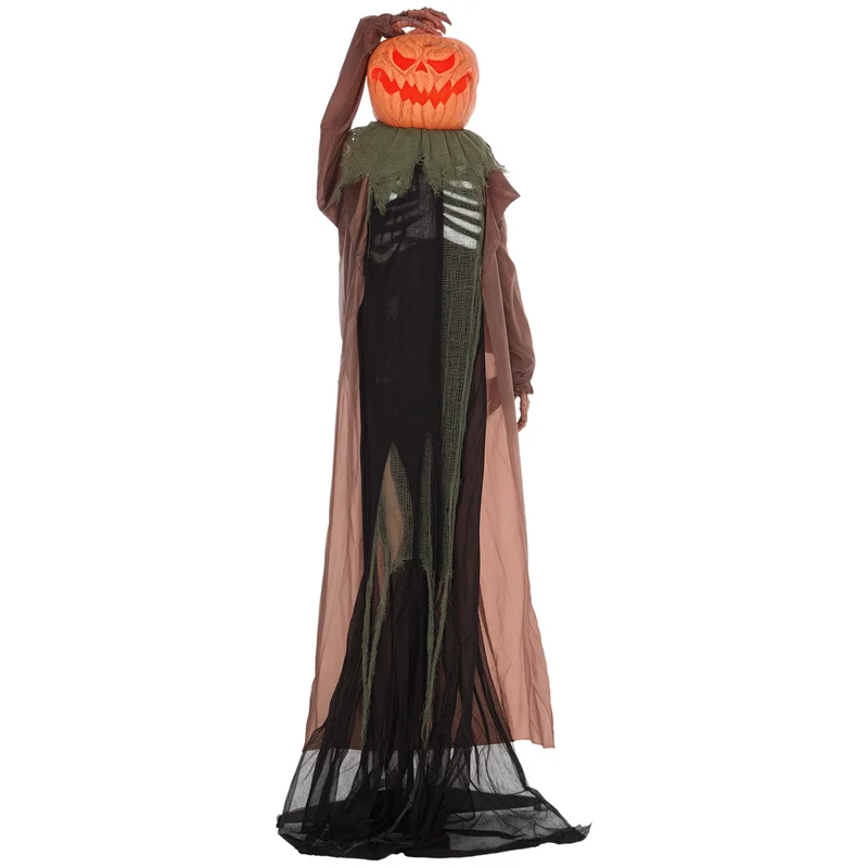 Halloween Animatronic Totenkopf Kürbis Deko Sensenmann Sound