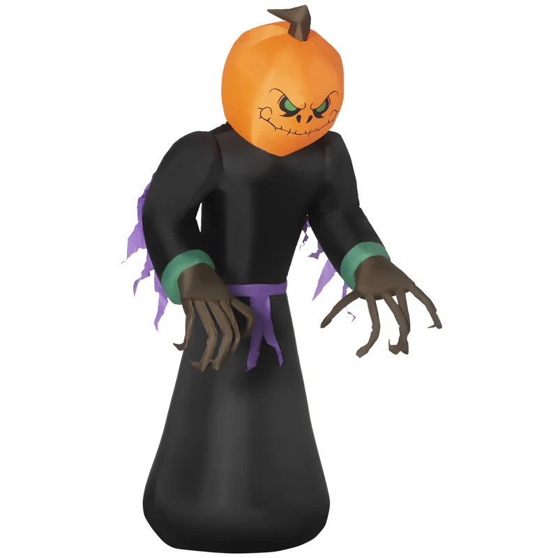 Halloween Aufblasbarer Kürbisgeist LED Beleuchtung Halloween Deko Outdoor