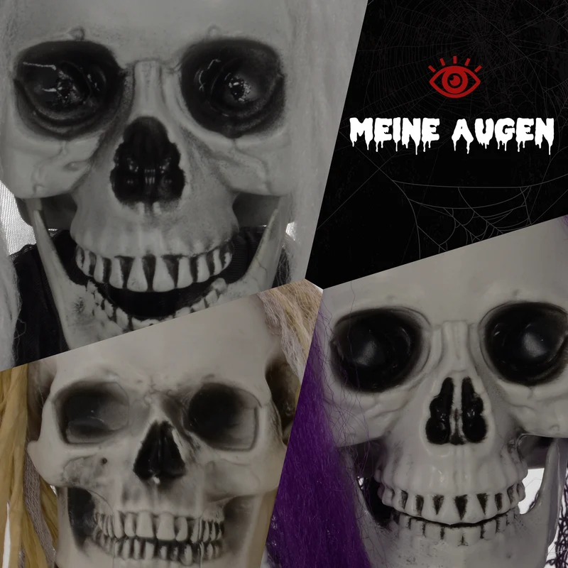 Halloween 3x Hängende Skelett Geister Deko Geist Verstellbare Arme