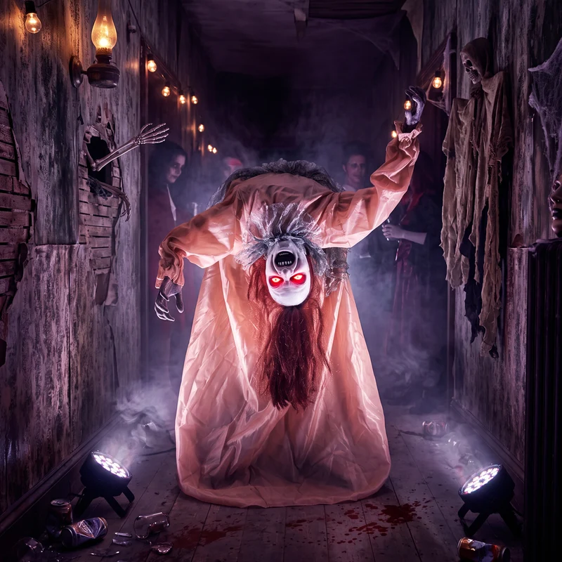 Halloween Animatronic Geist Deko Skelett Berührungssensor Dekoration