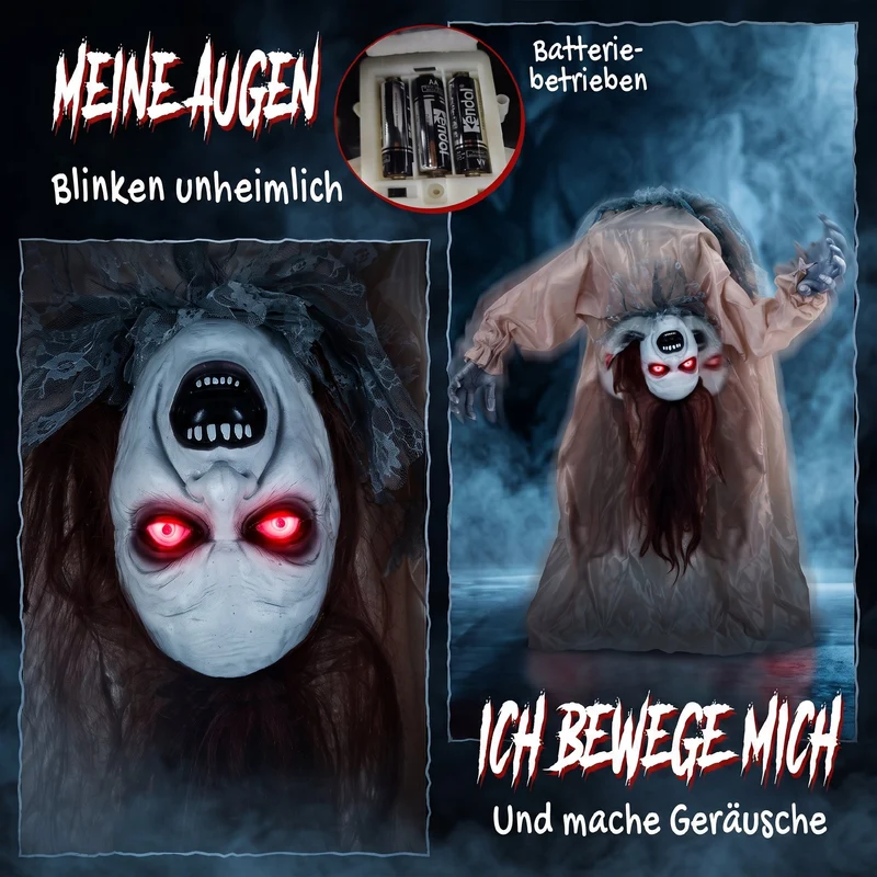 Halloween Animatronic Geist Deko Skelett Berührungssensor Dekoration