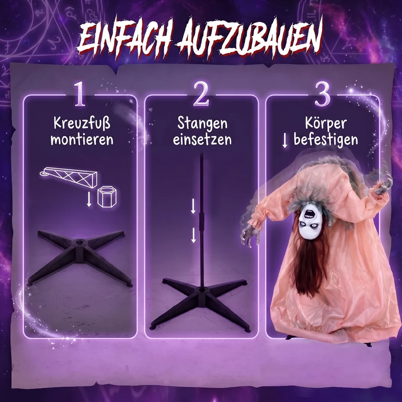 Halloween Animatronic Geist Deko Skelett Berührungssensor Dekoration