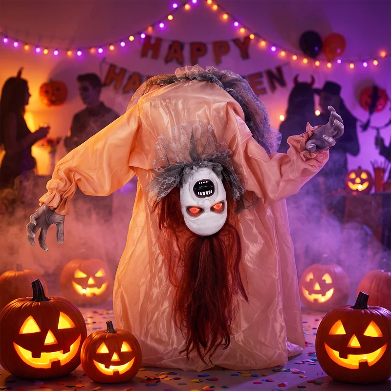 Halloween Animatronic Geist Deko Skelett Berührungssensor Dekoration