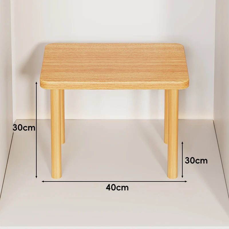 Höhenverstellbarer rechteckiger Holz-Riser-Tisch mit abnehmbaren runden Beinen