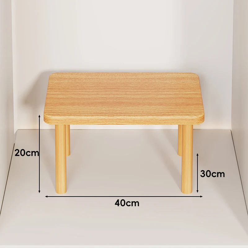 Höhenverstellbarer rechteckiger Holz-Riser-Tisch mit abnehmbaren runden Beinen