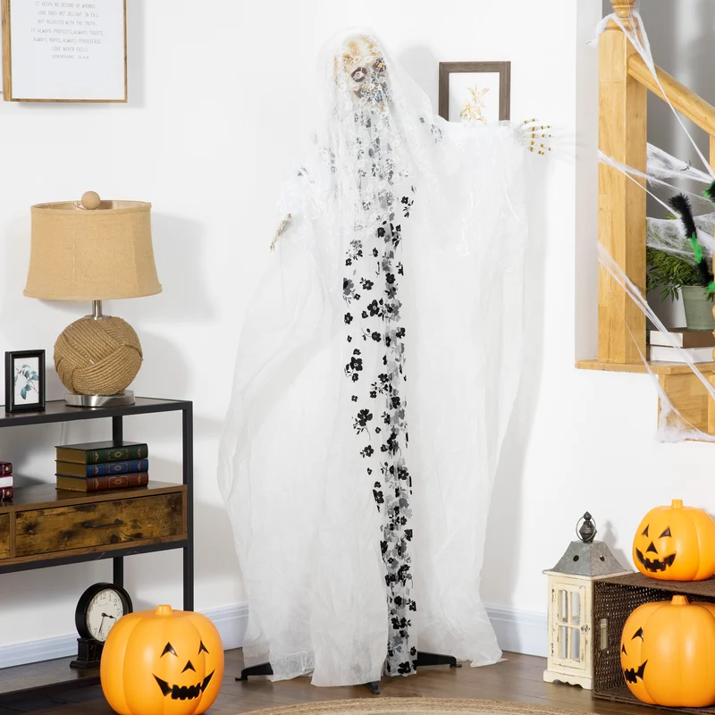 Halloween Animatronic Dekoration Geisterbraut Geist Skelett 170cm
