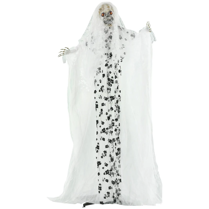 Halloween Animatronic Dekoration Geisterbraut Geist Skelett 170cm