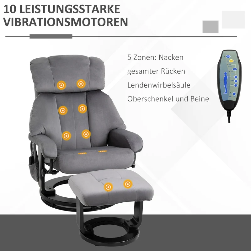Massagesessel Hocker Fernsehsessel Drehbar Relaxsessel Sessel