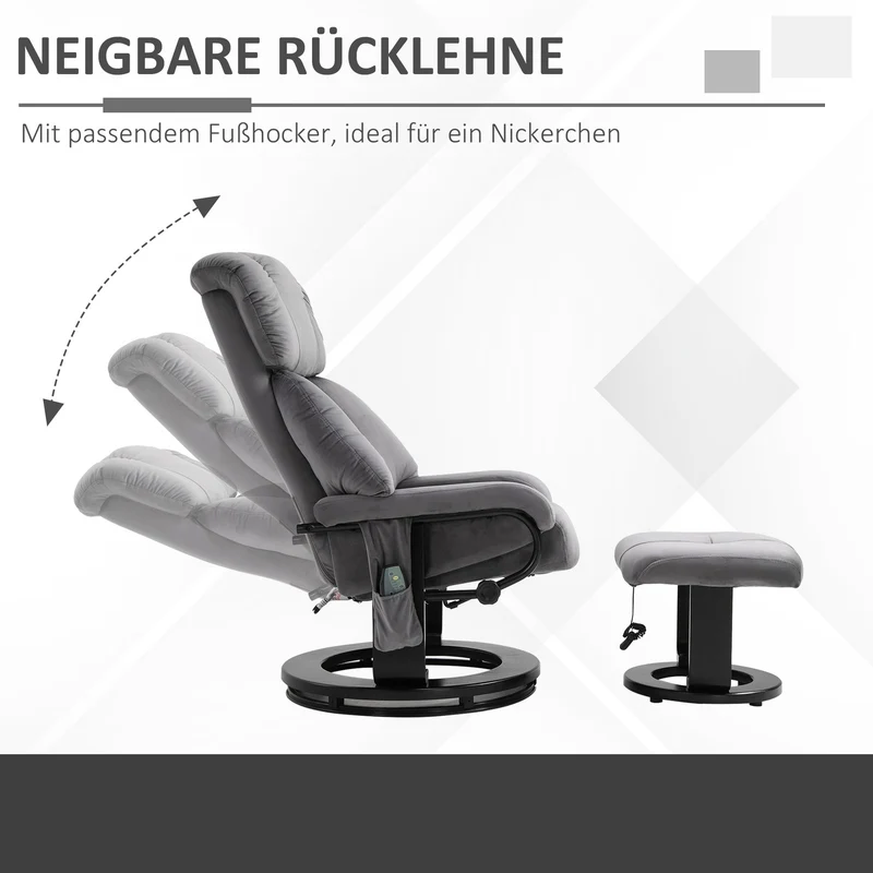 Massagesessel Hocker Fernsehsessel Drehbar Relaxsessel Sessel