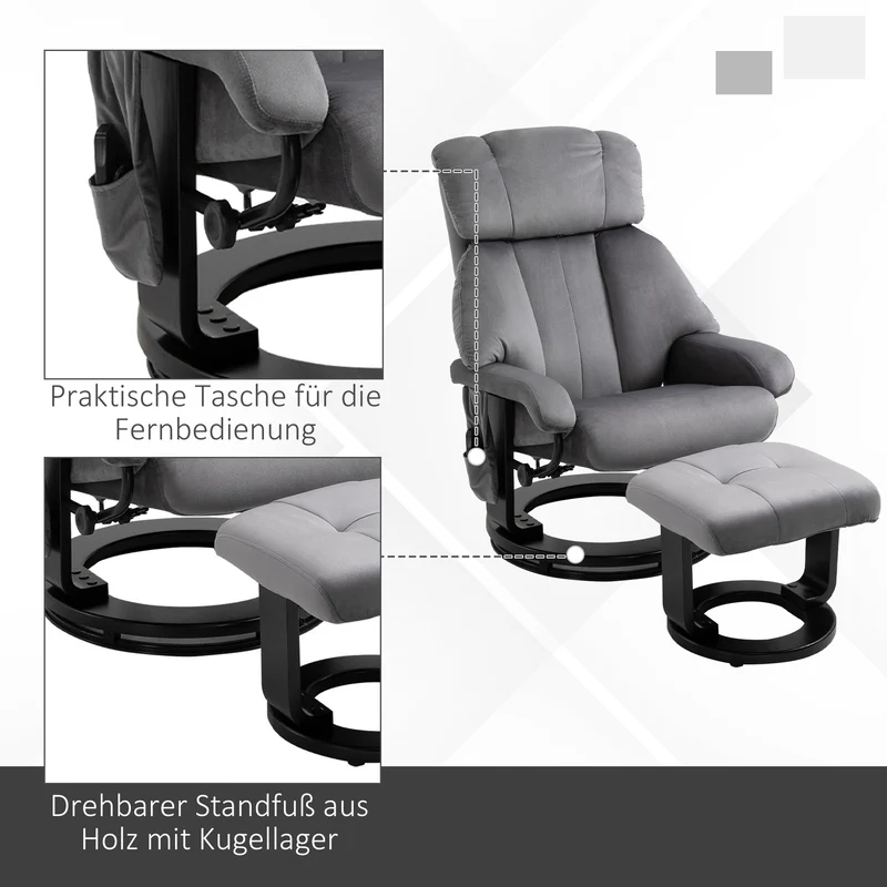 Massagesessel Hocker Fernsehsessel Drehbar Relaxsessel Sessel