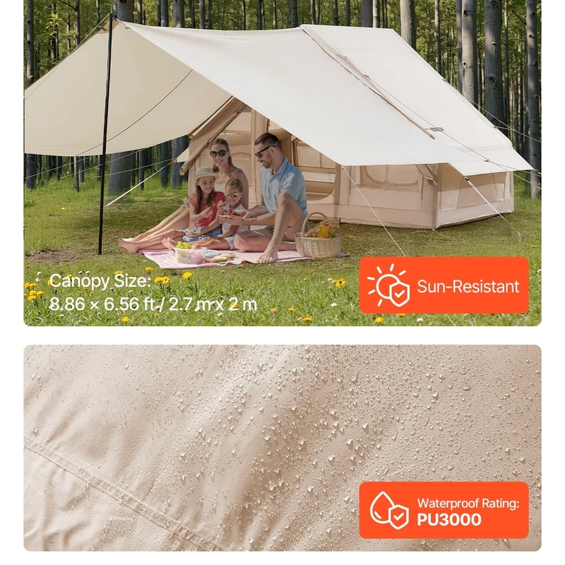Aufblasbares Zelt Campingzelt 3x2x2m Handpumpe Camping