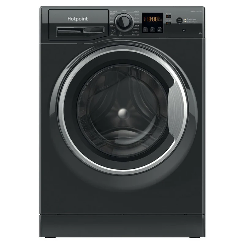 Hotpoint 9KG 1400RPM freistehend Waschmaschine - Schwarz | HNR9W64BSIRE