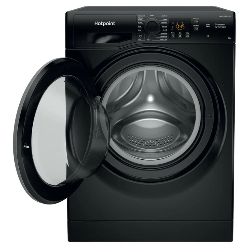 Hotpoint 9KG 1400RPM freistehend Waschmaschine - Schwarz | HNR9W64BSIRE