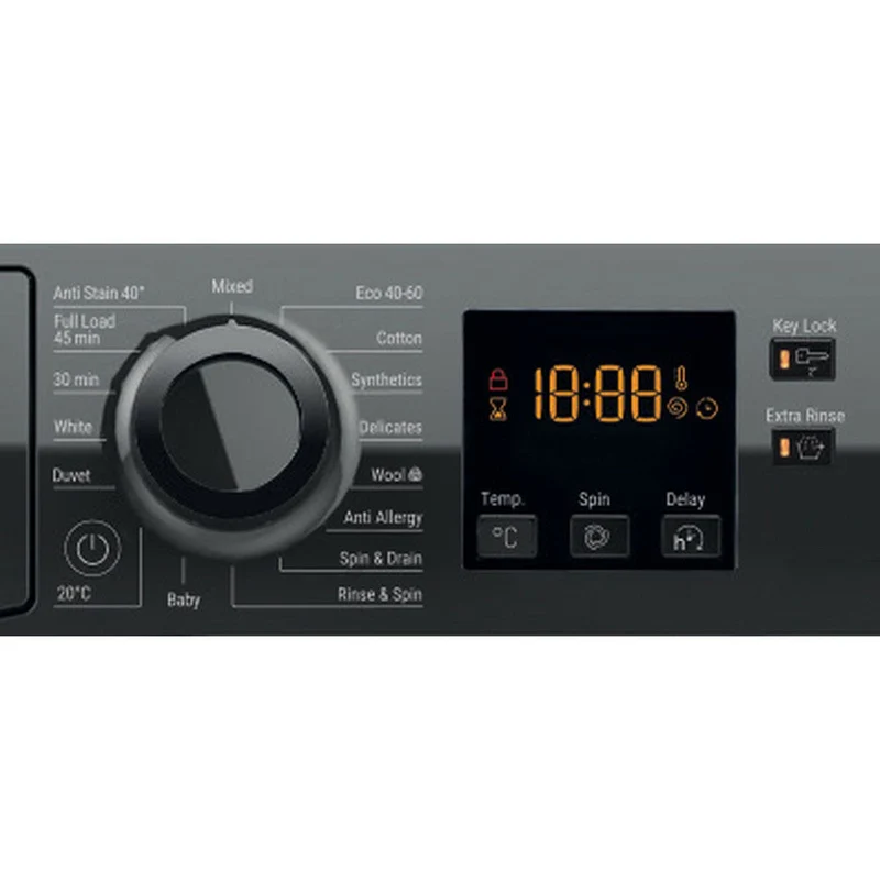 Hotpoint 9KG 1400RPM freistehend Waschmaschine - Schwarz | HNR9W64BSIRE