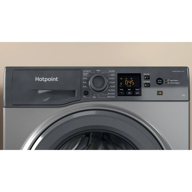 Hotpoint 9KG 1400RPM freistehend Waschmaschine - Graphit | HNR9W64GGIRE