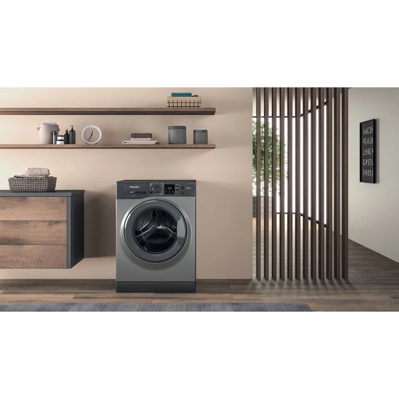 Hotpoint 9KG 1400RPM freistehend Waschmaschine - Graphit | HNR9W64GGIRE