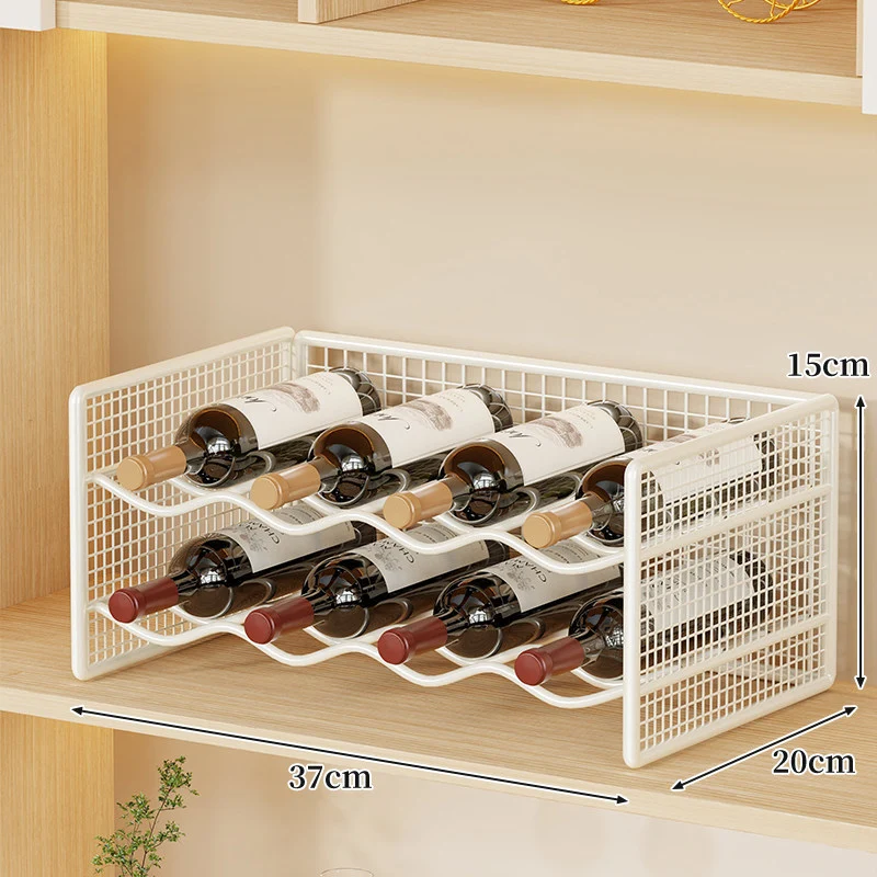 Kompakter Tisch Metall Draht Weinflaschen Organizer