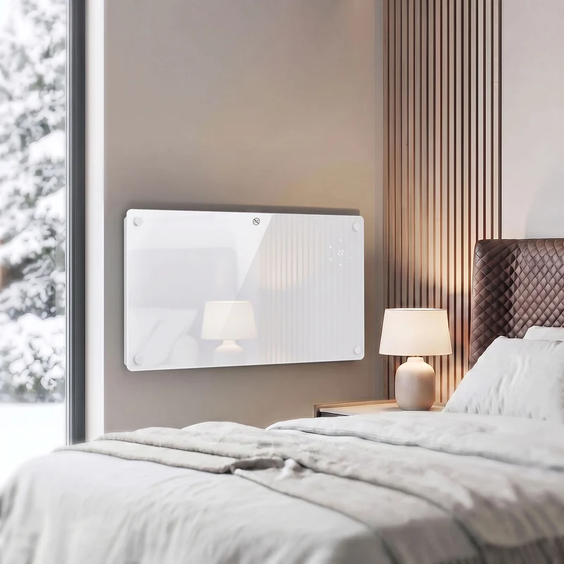 1500W Smart Panel Heater, WiFi, Alexa & Google, Wall or Floor, White