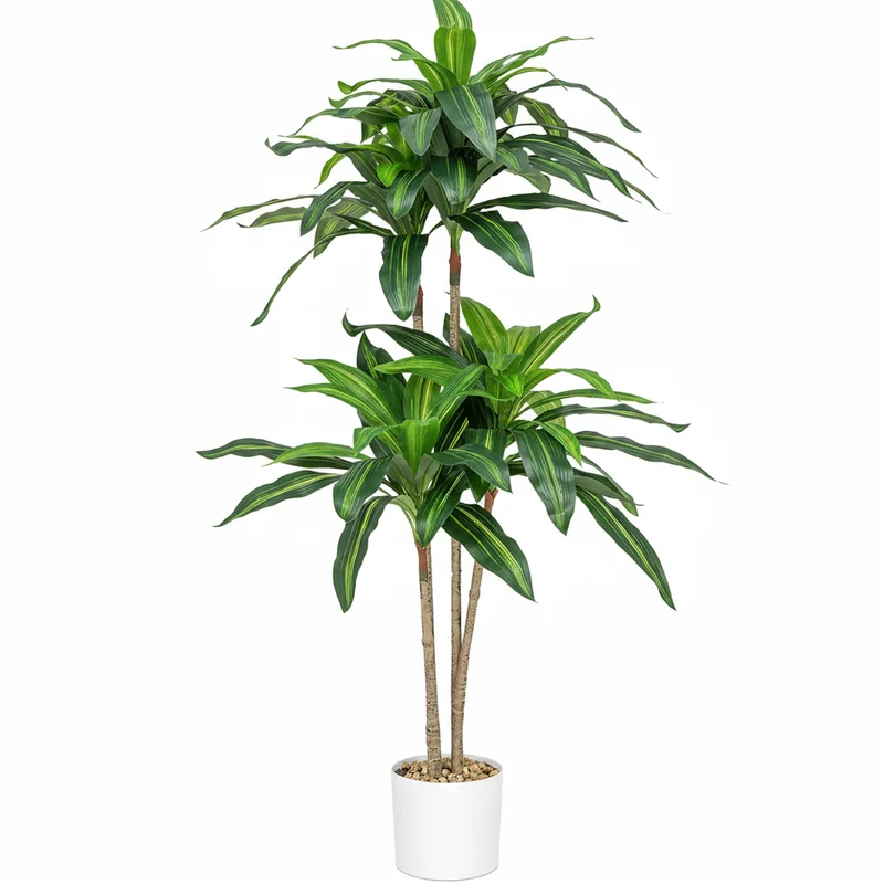 Kunstpflanze Dracena Zimmerpflanze Palme Drachenbaum Topf