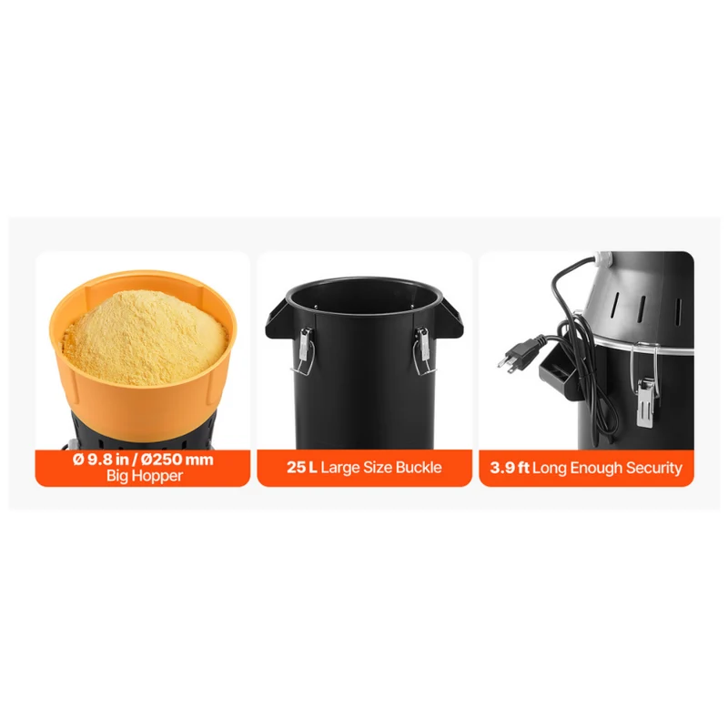 Elektrische Getreidemühle 25L 600W Gewürzmühle Pulverisiermaschine
