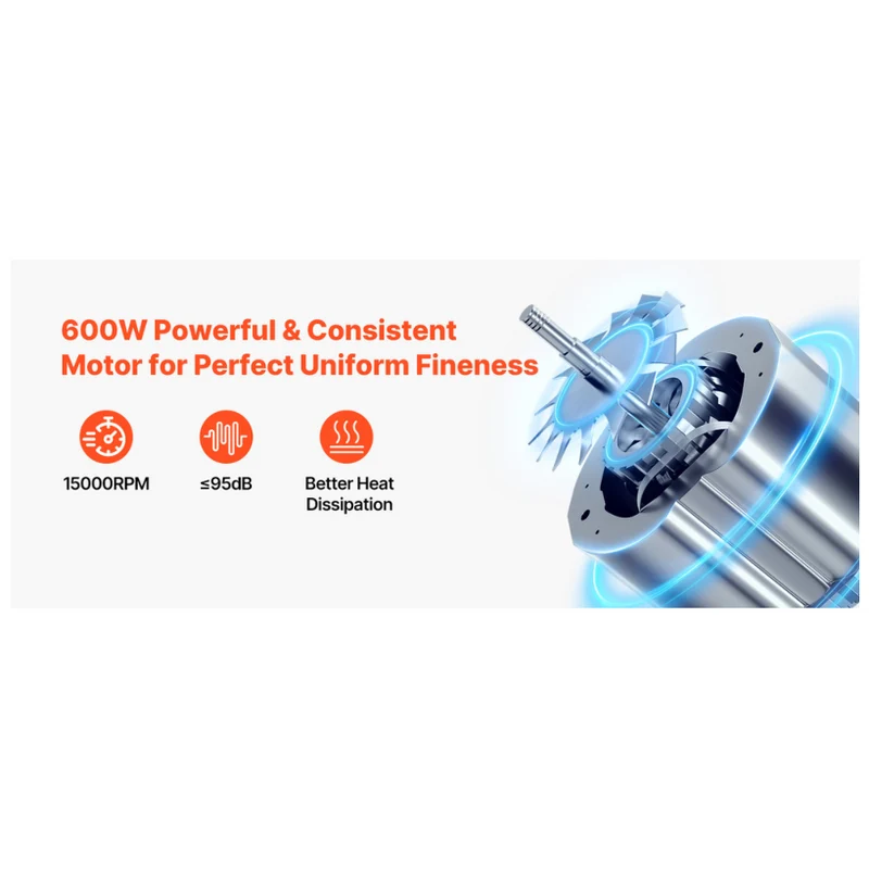 Elektrische Getreidemühle 25L 600W Gewürzmühle Pulverisiermaschine